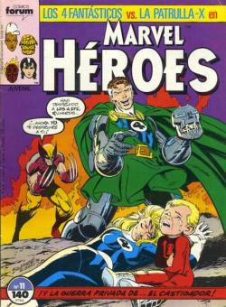 Portada Marvel Heroes # 11 Los 4 Fantasticos Vs Patrulla-X