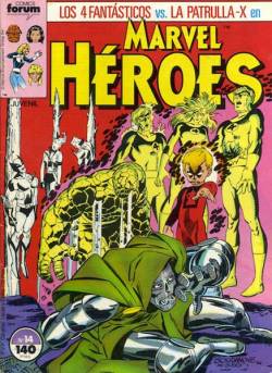 Portada Marvel Heroes # 14 Los 4 Fantasticos Vs Patrulla-X