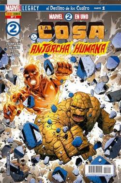 Portada Marvel 2 En 1 La Cosa Y La Antorcha Humana # 01