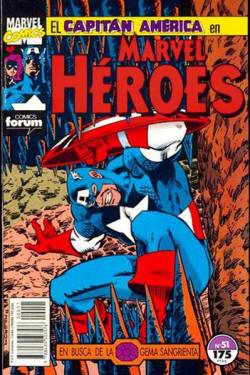 Portada Marvel Heroes # 51 Capitan America En Busca De La Gema Sangrienta