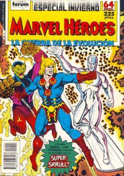 Portada Marvel Heroes Esp # 04 Invierno 1988 Guerra De La Evolucion