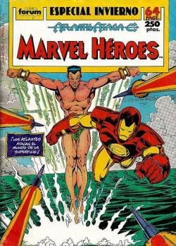 Portada Marvel Heroes Esp # 07 Invierno 1989 Atlantis Ataca