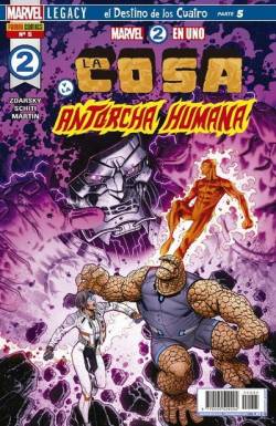 Portada Marvel 2 En 1 La Cosa Y La Antorcha Humana # 05