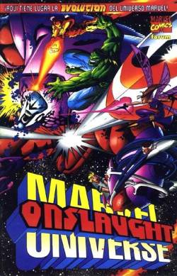 Portada Onslaught Marvel Universe