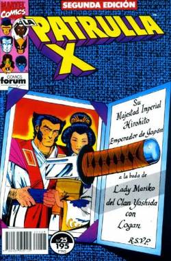 Portada Patrulla-X Vol I 2ª Edicion # 25