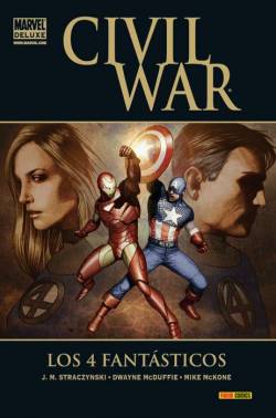 Portada Marvel Deluxe: Civil War Los 4 Fantasticos