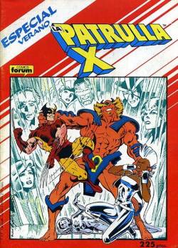 Portada Patrulla-X Vol I Esp # 06 Verano 1988 Alan Davis