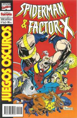 Portada Spiderman Factor-X Juegos Oscuros # 01