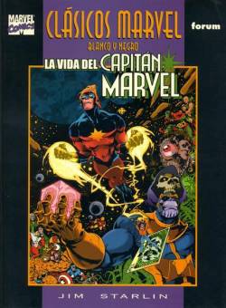 Portada Clasicos Marvel B / N # 03 La Vida Del Capitan Marvel