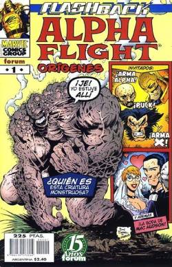 Portada Alpha Flight Flashback Origenes 1998