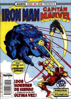 Portada Iron Man Vol I # 44 Two In One Capitan Marvel