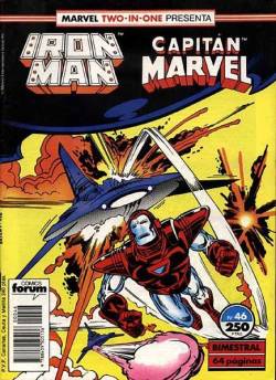 Portada Iron Man Vol I # 46 Two In One Capitan Marvel