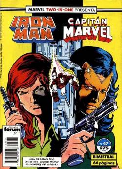 Portada Iron Man Vol I # 47 Two In One Capitan Marvel
