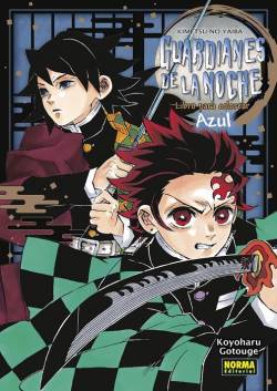 Portada Guardianes De La Noche (Kimetsu No Yaiba): Libro Para Colorear Azul