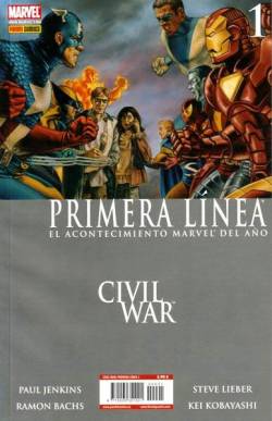 Portada Civil War Primera Línea # 01